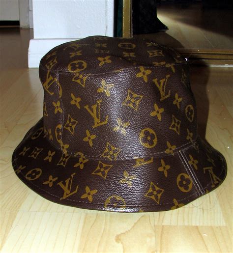 louis vuitton leather bucket hat